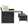 L-förmiges Gartensofa mit Tisch und schwarzen PE-Rattan-Kissen von , Outdoor-Sofas - Ref: Foro24-365571, Preis: 205,58 €, Rab...