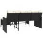 Sofá de jardín en forma de L con mesa y cojines ratán PE negro by , Outdoor sofas - Ref: Foro24-365571, Price: 216,97 €, Disc...