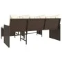Sofá de jardín en forma de L con mesa y cojines ratán PE marrón by , Outdoor sofas - Ref: Foro24-365573, Price: 225,75 €, Dis...