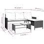 Sofá de jardín en forma de L con mesa y cojines ratán PE negro by , Outdoor sofas - Ref: Foro24-365571, Price: 216,97 €, Disc...