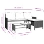 Sofá de jardín en forma de L con mesa y cojines ratán PE negro by , Outdoor sofas - Ref: Foro24-365571, Price: 205,58 €, Disc...