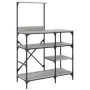 Estantería de cocina madera ingeniería metal gris 90x40x132 cm by , Kitchen utensil containers - Ref: Foro24-845419, Price: 8...