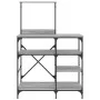 Estantería de cocina madera ingeniería metal gris 90x40x132 cm by , Kitchen utensil containers - Ref: Foro24-845419, Price: 8...