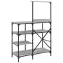 Estantería de cocina madera ingeniería metal gris 90x40x132 cm by , Kitchen utensil containers - Ref: Foro24-845419, Price: 8...