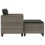 Sofá de jardín 2 plazas con toldo y taburetes ratán PE gris by , Outdoor sofas - Ref: Foro24-365793, Price: 274,34 €, Discoun...