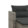 Sofá de jardín 2 plazas con toldo y taburetes ratán PE gris by , Outdoor sofas - Ref: Foro24-365793, Price: 274,34 €, Discoun...