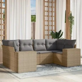 Juego de sofás jardín con cojines 6 pzas ratán sintético beige by , Garden sets - Ref: Foro24-3255316, Price: 464,94 €, Disco...