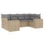 Juego de sofás jardín con cojines 6 pzas ratán sintético beige by , Garden sets - Ref: Foro24-3255316, Price: 455,64 €, Disco...