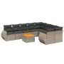 Gartensofa-Set, 10-teilig, mit grauen Polstern aus synthetischem Rattan von , Gartensets - Ref: Foro24-3257495, Preis: 615,89...