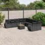 Set de sofás de jardín 11 pzas y cojines ratán sintético negro by , Garden sets - Ref: Foro24-3257525, Price: 708,85 €, Disco...