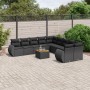 Set de sofás de jardín 11 pzas y cojines ratán sintético negro by , Garden sets - Ref: Foro24-3257525, Price: 729,15 €, Disco...