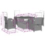 Set comedor de jardín 5 pzas con cojines ratán sintético beige by , Garden sets - Ref: Foro24-3277366, Price: 698,75 €, Disco...