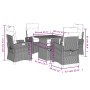 Garten-Essgruppe, 5-teilig, mit grauen Polstern aus synthetischem Rattan von , Gartensets - Ref: Foro24-3277398, Preis: 569,3...