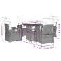 Set comedor de jardín 5 piezas con cojines ratán sintético gris de , Conjuntos de jardín - Ref: Foro24-3277398, Precio: 716,9...