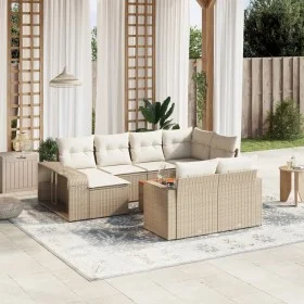 Set de sofás de jardín 11pzas con cojines ratán sintético beige by , Garden sets - Ref: Foro24-3228918, Price: 645,70 €, Disc...