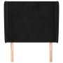 Cabecero con orejas de terciopelo negro 103x23x118/128 cm