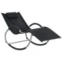 Lounger with black textilene pillow by vidaXL, Loungers - Ref: Foro24-47788, Price: 115,00 €, Discount: %
