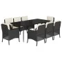 Set de comedor de jardín 9 pzas y cojines ratán sintético negro by , Garden sets - Ref: Foro24-3211912, Price: 1,00 €, Discou...