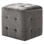 Mesitas de noche 2 unidades terciopelo gris 30x30x30 cm de vidaXL, Mesitas de noche - Ref: Foro24-249017, Precio: 82,15 €, De...