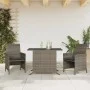 Sillas y mesita de jardín con cojines 3 piezas ratán PE gris by , Garden sets - Ref: Foro24-365119, Price: 200,65 €, Discount: %