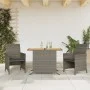 Sillas y mesita de jardín con cojines 3 piezas ratán PE gris de , Conjuntos de jardín - Ref: Foro24-365125, Precio: 200,38 €,...