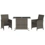 Sillas y mesita de jardín con cojines 3 piezas ratán PE gris by , Garden sets - Ref: Foro24-365119, Price: 200,65 €, Discount: %