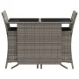 Sillas y mesita de jardín con cojines 3 piezas ratán PE gris by , Garden sets - Ref: Foro24-365119, Price: 200,65 €, Discount: %