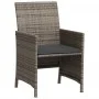 Sillas y mesita de jardín con cojines 3 piezas ratán PE gris by , Garden sets - Ref: Foro24-365119, Price: 200,65 €, Discount: %
