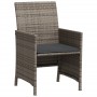 Sillas y mesita de jardín con cojines 3 piezas ratán PE gris by , Garden sets - Ref: Foro24-365119, Price: 200,65 €, Discount: %