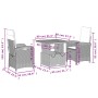 Set comedor de jardín 3 pzas con cojines ratán sintético negro de , Conjuntos de jardín - Ref: Foro24-3277313, Precio: 311,04...