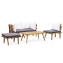 Gartenmöbel-Set 5-teilig aus massivem Akazienholz von vidaXL, Gartensets - Ref: Foro24-46678, Preis: 368,05 €, Rabatt: %