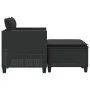 Sofá de jardín 2 plazas con toldo y taburetes ratán PE negro by , Outdoor sofas - Ref: Foro24-365791, Price: 265,82 €, Discou...