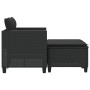 Sofá de jardín 2 plazas con toldo y taburetes ratán PE negro by , Outdoor sofas - Ref: Foro24-365791, Price: 245,06 €, Discou...