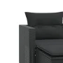 Sofá de jardín 2 plazas con toldo y taburetes ratán PE negro by , Outdoor sofas - Ref: Foro24-365791, Price: 265,82 €, Discou...