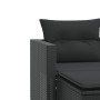 Sofá de jardín 2 plazas con toldo y taburetes ratán PE negro by , Outdoor sofas - Ref: Foro24-365791, Price: 245,06 €, Discou...