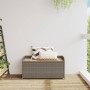 Bank mit Stauraum aus Akazienholz, grauem PE-Rattan, 100x50x52 cm. von , Gartenbänke - Ref: Foro24-365950, Preis: 129,88 €, R...