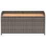 Bank mit Stauraum aus Akazienholz, grauem PE-Rattan, 100x50x52 cm. von , Gartenbänke - Ref: Foro24-365950, Preis: 129,88 €, R...