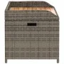 Banco con almacenaje madera acacia ratán PE gris 100x50x52 cm de , Bancos de jardín - Ref: Foro24-365950, Precio: 135,68 €, D...