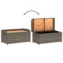 Bank mit Stauraum aus Akazienholz, grauem PE-Rattan, 100x50x52 cm. von , Gartenbänke - Ref: Foro24-365950, Preis: 129,88 €, R...
