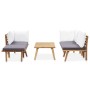 Garden furniture set 5 pieces solid acacia wood by vidaXL, Garden sets - Ref: Foro24-46678, Price: 367,38 €, Discount: %