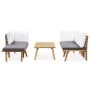 Juego de muebles de jardín 5 pzas madera maciza de acacia de vidaXL, Conjuntos de jardín - Ref: Foro24-46678, Precio: 336,45 ...