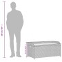 Bank mit Stauraum aus Akazienholz, grauem PE-Rattan, 100x50x52 cm. von , Gartenbänke - Ref: Foro24-365950, Preis: 129,88 €, R...