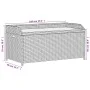 Banco con almacenaje madera acacia ratán PE gris 100x50x52 cm de , Bancos de jardín - Ref: Foro24-365950, Precio: 135,68 €, D...