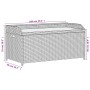 Bank mit Stauraum aus Akazienholz, grauem PE-Rattan, 100x50x52 cm. von , Gartenbänke - Ref: Foro24-365950, Preis: 129,88 €, R...