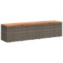Aufbewahrungsbox für den Garten aus Akazienholz und grauem Rattan 220x50x54cm. von , Aufbewahrungsboxen für den Außenbereich ...