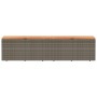 Aufbewahrungsbox für den Garten aus Akazienholz und grauem Rattan 220x50x54cm. von , Aufbewahrungsboxen für den Außenbereich ...