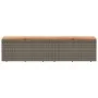 Caja de almacenaje jardín madera acacia ratán gris 220x50x54cm by , Outdoor storage boxes - Ref: Foro24-365959, Price: 260,76...