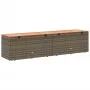 Aufbewahrungsbox für den Garten aus Akazienholz und grauem Rattan 220x50x54cm. von , Aufbewahrungsboxen für den Außenbereich ...