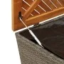 Aufbewahrungsbox für den Garten aus Akazienholz und grauem Rattan 220x50x54cm. von , Aufbewahrungsboxen für den Außenbereich ...