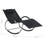 Lounger with black textilene pillow by vidaXL, Loungers - Ref: Foro24-47788, Price: 112,55 €, Discount: %